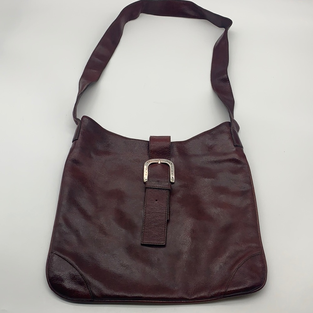 Alchimia Anthropologie Rich Brown Leather Crossbody Leather Bag Made in Italy